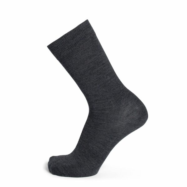 Chaussettes homme unies Anthracite en Laine et Soie portée