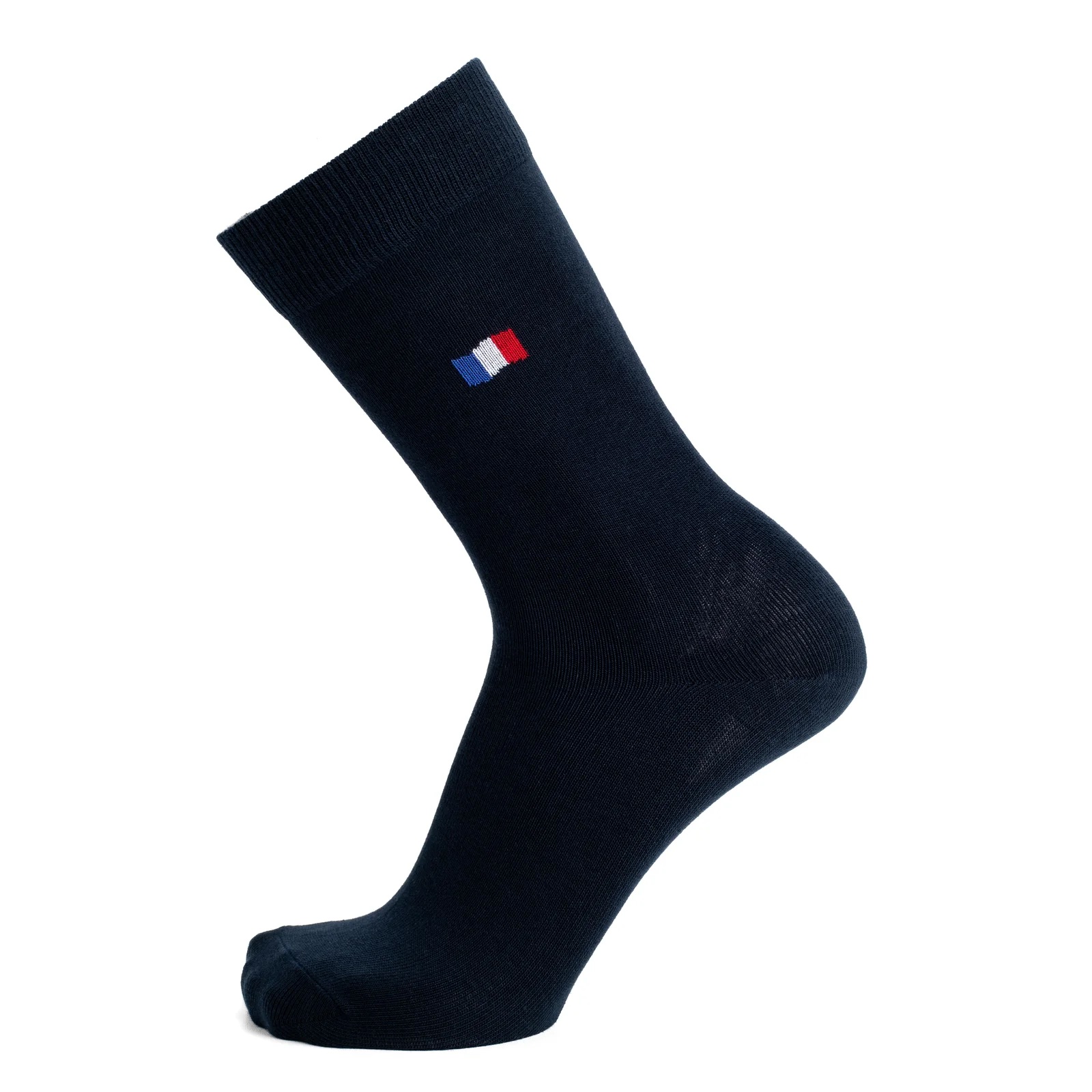 Chaussettes unies drapeau marine